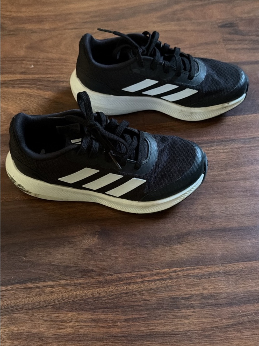adidas Kids Black & White Running Sneakers